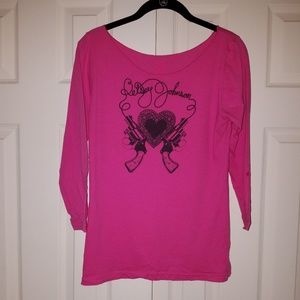 Betsey Johnsom heart with guns tshirt